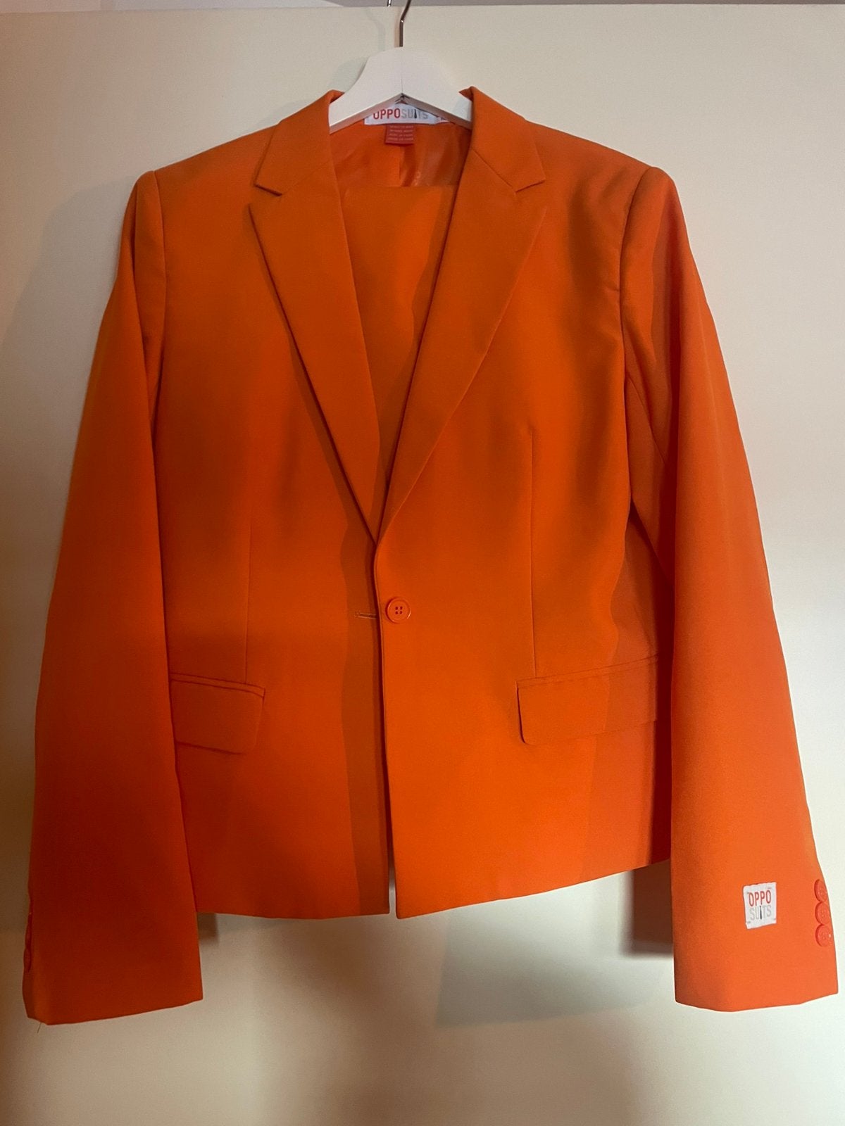 Opposuits oranje mantelpak, Ophalen of Verzenden, Zo goed als nieuw, Maat 46/48 (XL) of groter, Oranje