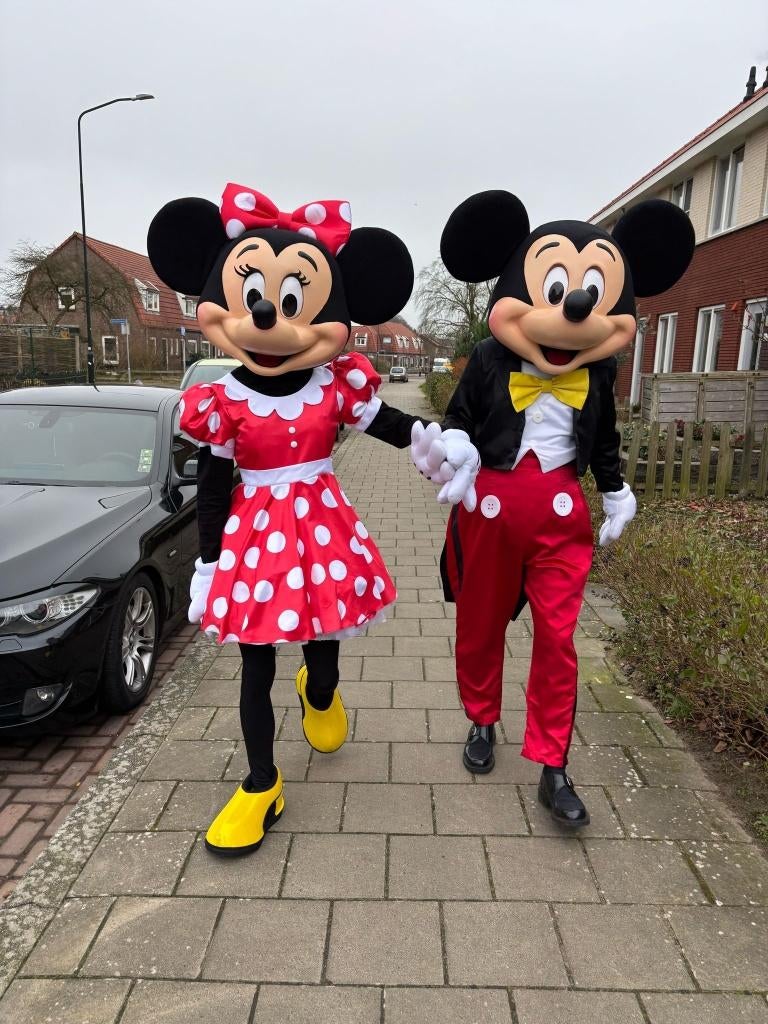 Mickey, Minnie Mouse mascotte kinderfeestje,Entertainment., Ophalen of Verzenden, Zo goed als nieuw, Verjaardag