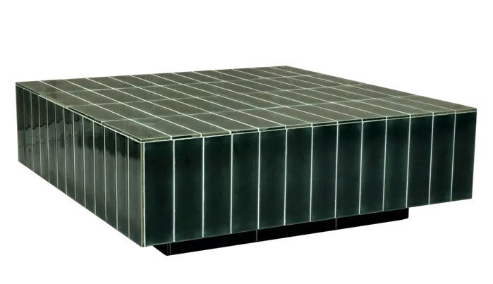 Nieuwe KARWEI salontafel Benthe groen keramiek 79 x 79 cm, Overige materialen, 50 tot 100 cm, Vierkant, Nieuw