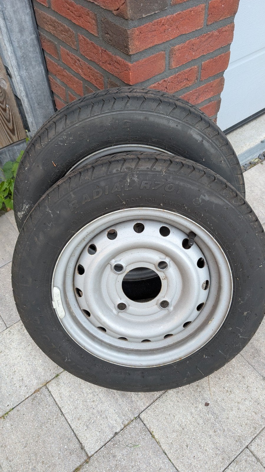 Ling Long aanhanger banden op velg/wielen, 135/80 R13, Ophalen, Gebruikt