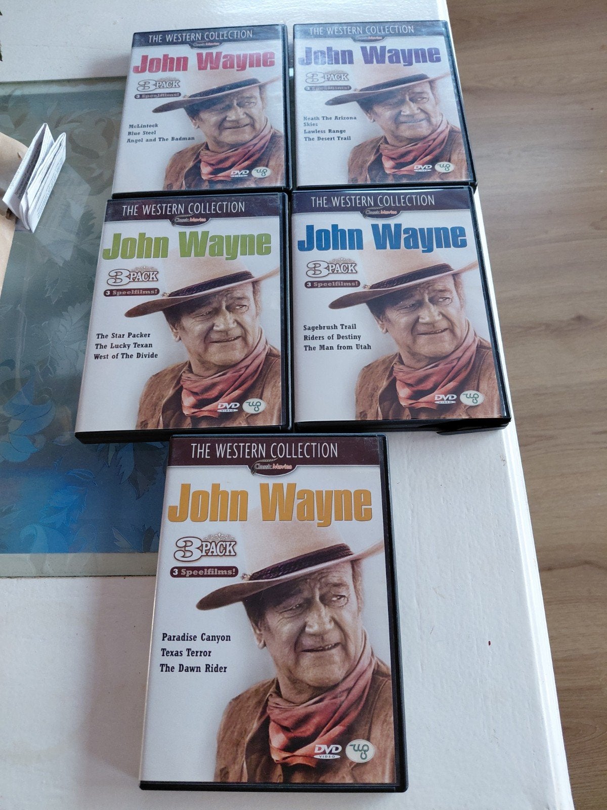 John Wayne DVD Collectie - The Western Collection 5x 3-Pack, Cd's en Dvd's, Dvd's | Klassiekers, Gebruikt, Actie en Avontuur, Voor 1940