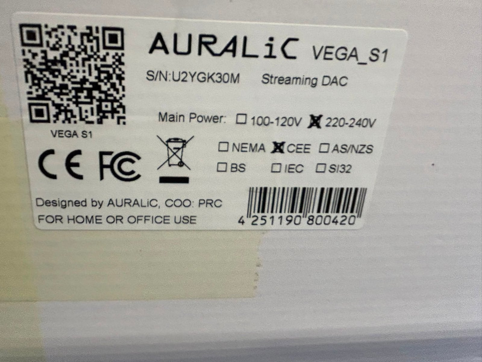 AURALiC VEGA S1 Streaming DAC - Nieuw !, ., Nieuw, Ophalen of Verzenden, .