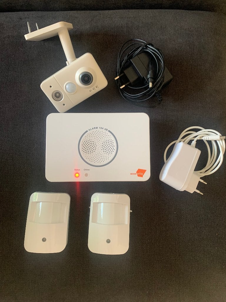 Woonveilig Thuis Alarm Systeem met Camera en Sensoren, Ophalen, Compleet systeem, Draadloos, Beweging