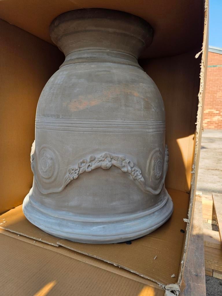 Anduse pot Beige/Noir, Ophalen, Rond, 40 cm of meer, Binnen
