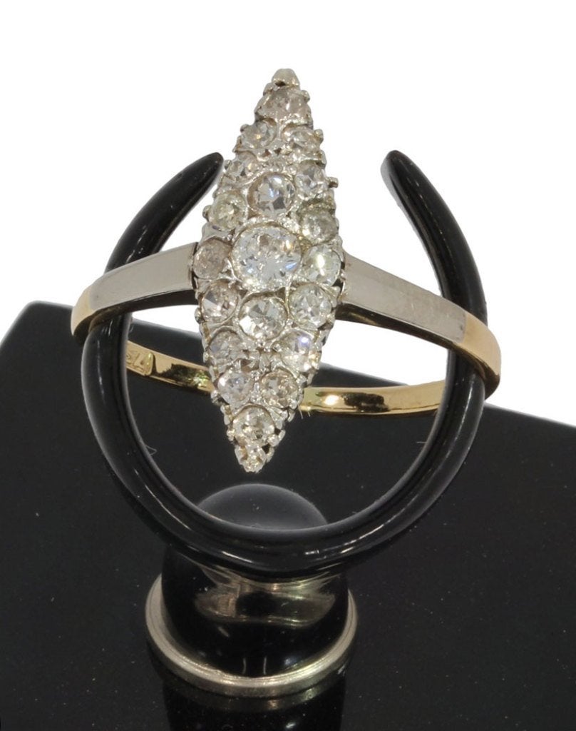 16 diamanten 18k gouden fraaie prinsessen ring dame briljant, Sieraden, Tassen en Uiterlijk, Ringen, Voordeelsieraden, Verzenden