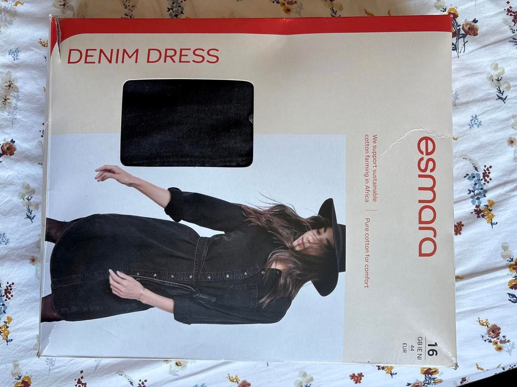 Esmara Denim Jurk - Nieuw met label, Kleding | Dames, Jurken, Zwart, Maat 42/44 (L), Nieuw, Ophalen of Verzenden