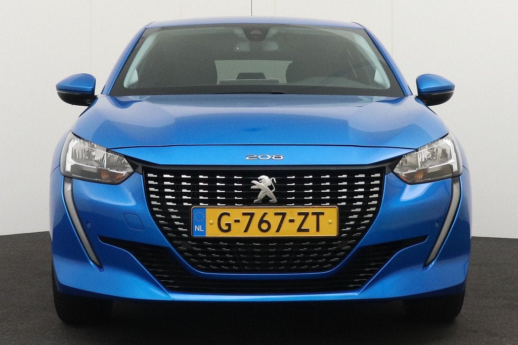 Peugeot 208 1.2 101 PK Aut. Allure Camera Climate Navi 16'LM, Auto's, Peugeot, 101 pk, Gebruikt, Blauw, Leder en Stof