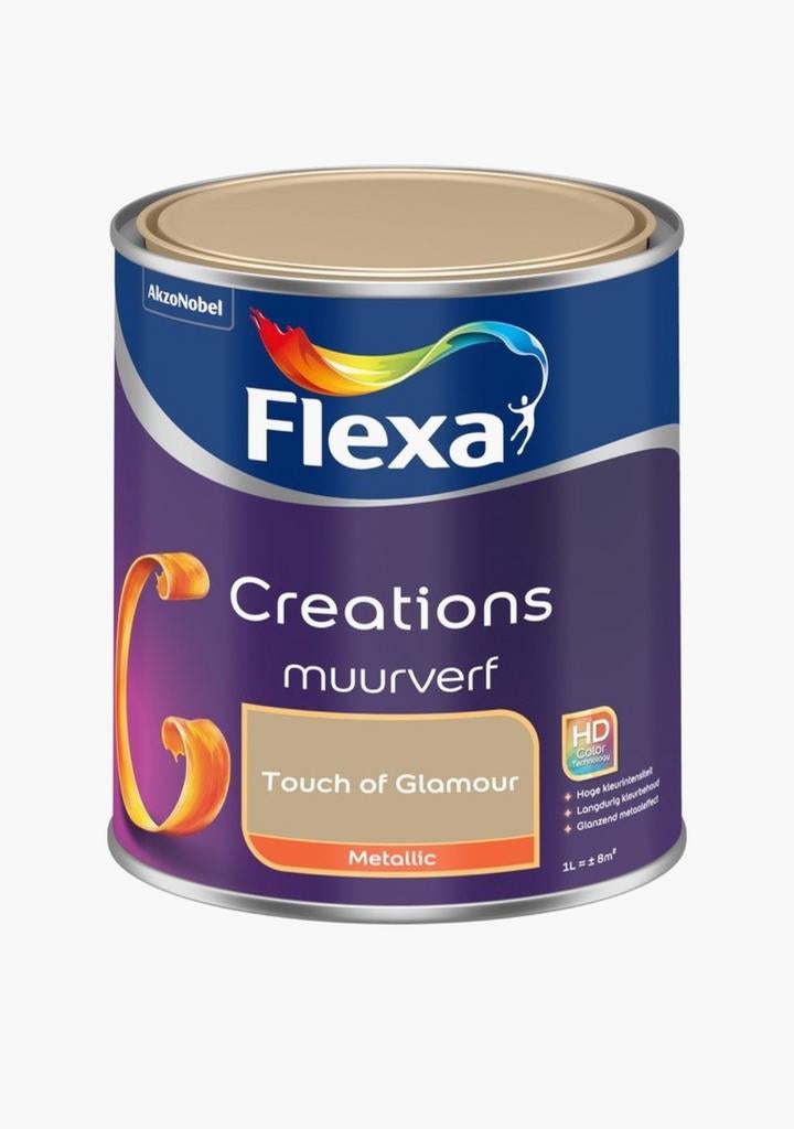 Liter muurverf( latex)., Doe-het-zelf en Verbouw, Verf, Beits en Lak, Wit, Ophalen of Verzenden