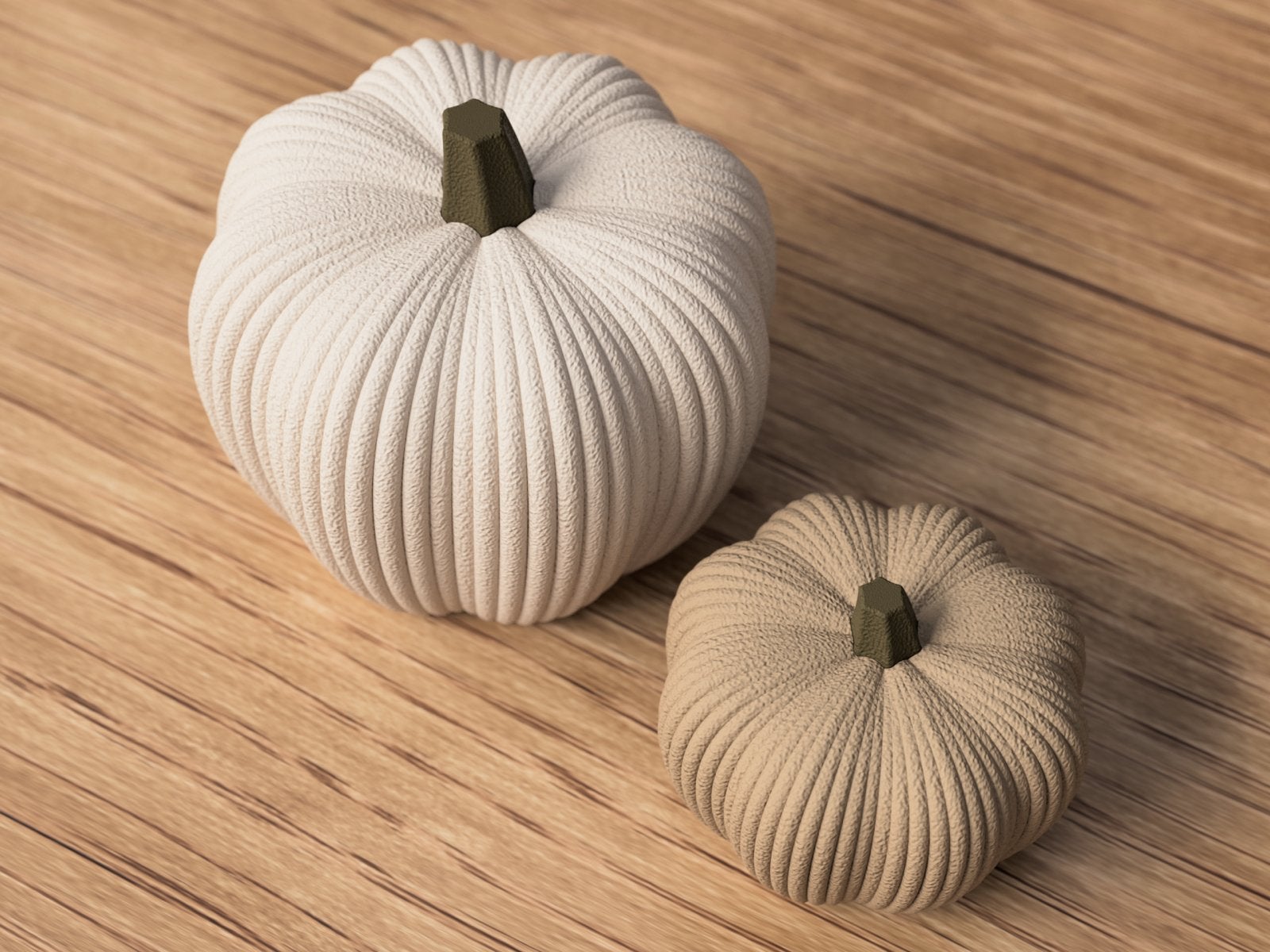 3D Geprinte Platte Pompoenen - Set van 2, Huis en Inrichting, Meerkleurig, Overige stijlen, Nieuw, Kunststof