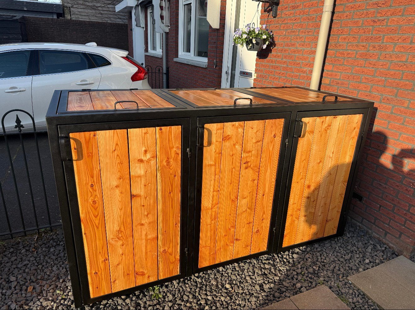 Op maat gemaakge kliko ombouw net douglas hout, Tuin en Terras, Bergingen en Tuinkasten, Ophalen, Zo goed als nieuw, Hout, Containerberging