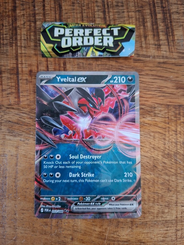 Pokemon – Yveltal (EX) (POR 053/88)  Perfect Order, Ophalen of Verzenden, Nieuw, Losse kaart, Foil