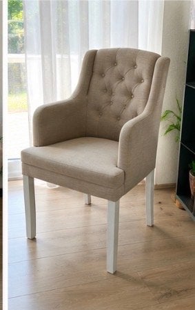 Stijlvolle eettafel met X-poten en 4 stoelen, Gebruikt, 150 tot 200 cm, Vier personen, Rechthoekig