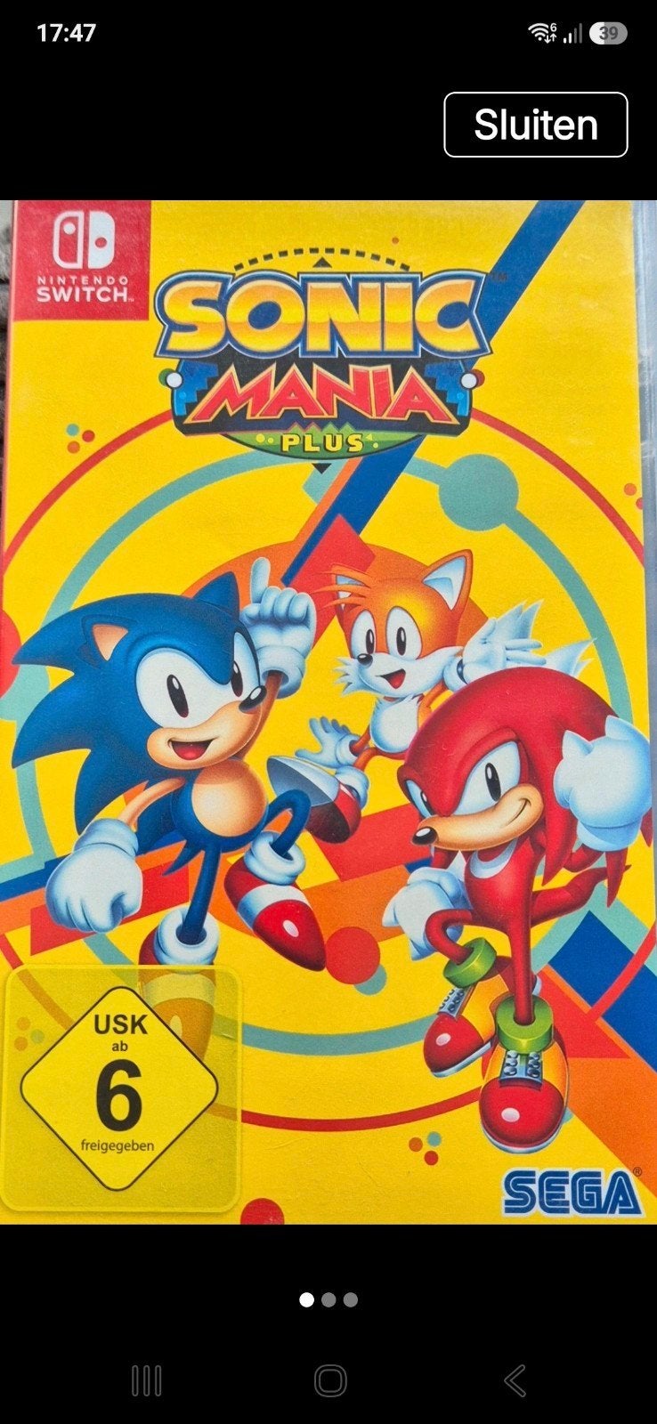 Sonic Mania Plus - Nintendo Switch, 2 spelers, Ophalen of Verzenden, Zo goed als nieuw, Eén computer