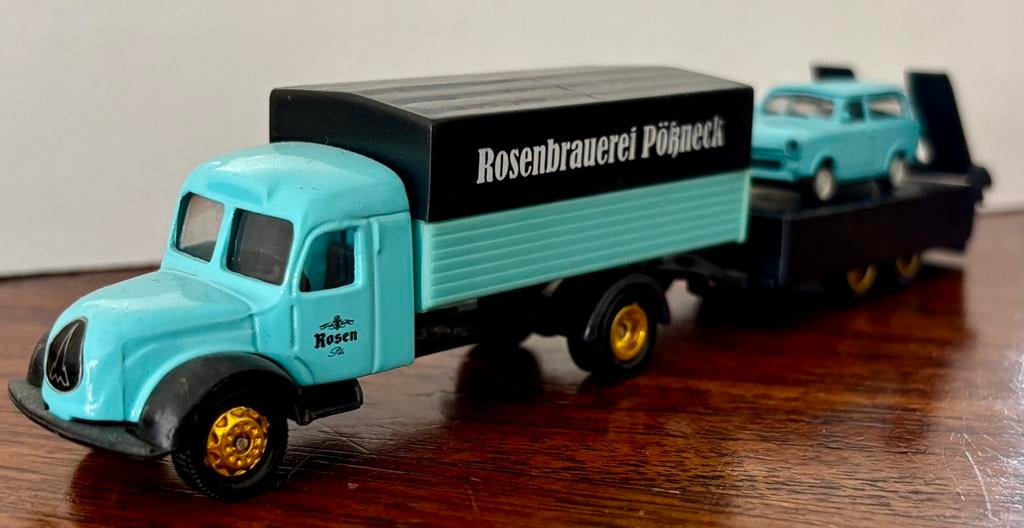 Vrachtwagen met Trabant, Ophalen of Verzenden, Zo goed als nieuw, Bus of Vrachtwagen, Rietze