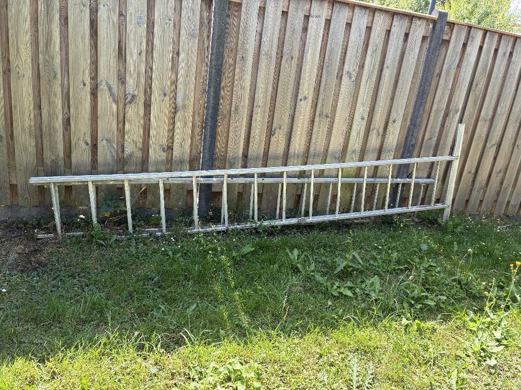 Lange uitschuifbare ladder, Ophalen, Gebruikt, 4 meter of meer