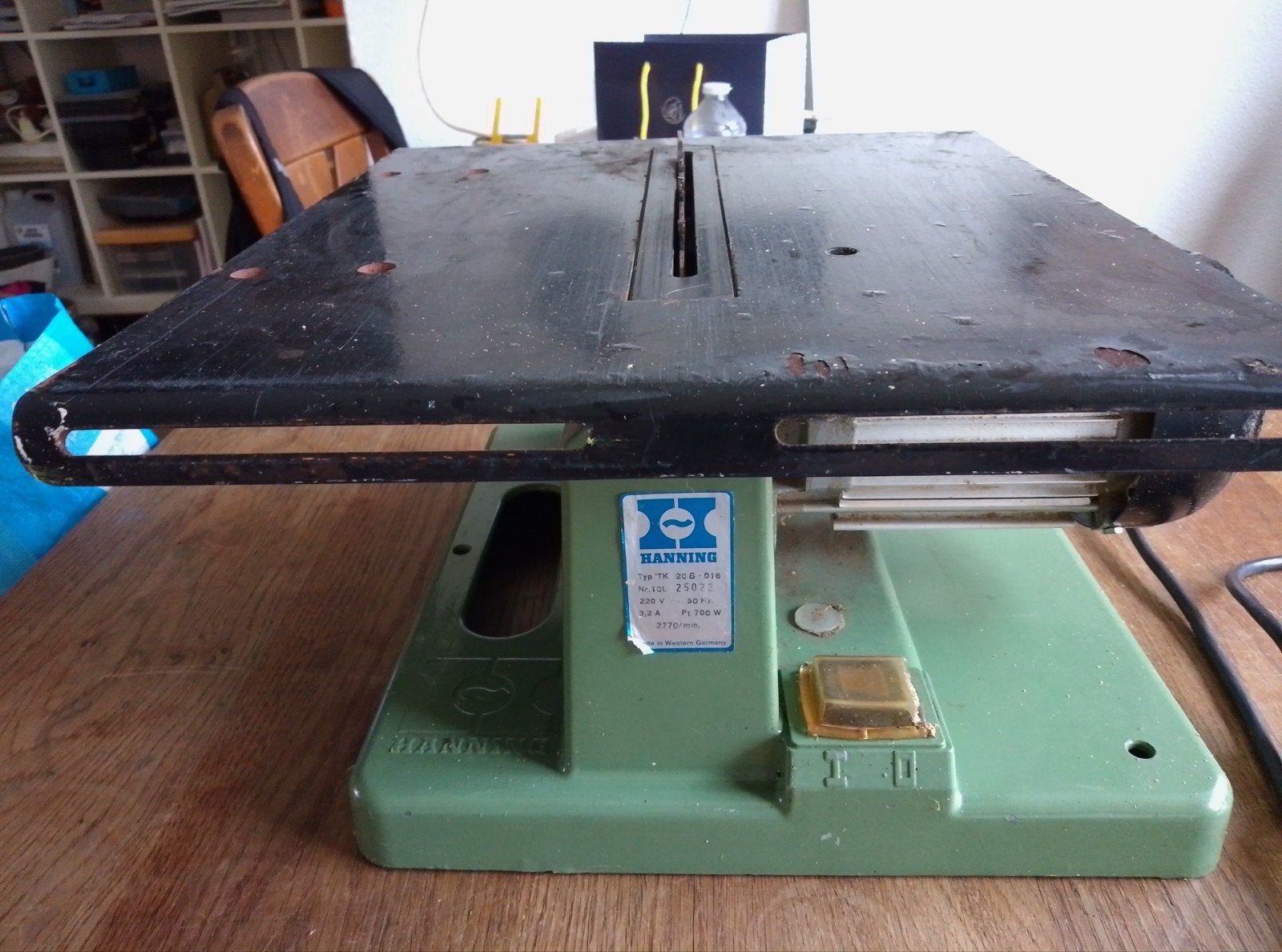 Hanning Tafelcirkelzaag - 700W - Made in Western Germany, Doe-het-zelf en Verbouw, Gereedschap | Zaagmachines, Gebruikt, Cirkelzaag