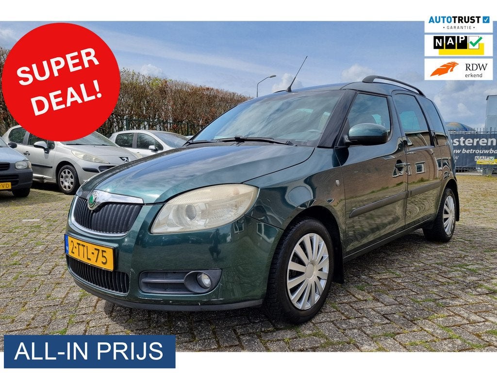 Skoda Roomster 1.6-16V AUTOMAAT ✅TREKHAAK (bj 2007), Auto's, Skoda, Bedrijf, Te koop, Roomster, ABS, Airbags, Airconditioning