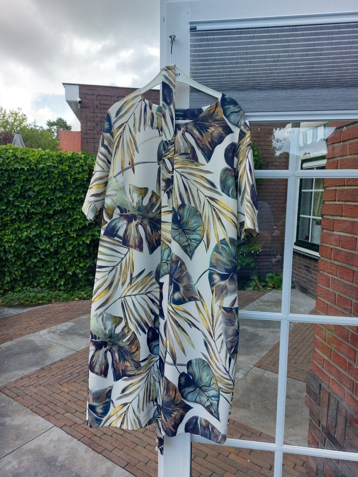 lilytime jurk beige / groen, Beige, Maat 46/48 (XL) of groter, Ophalen of Verzenden, Knielengte