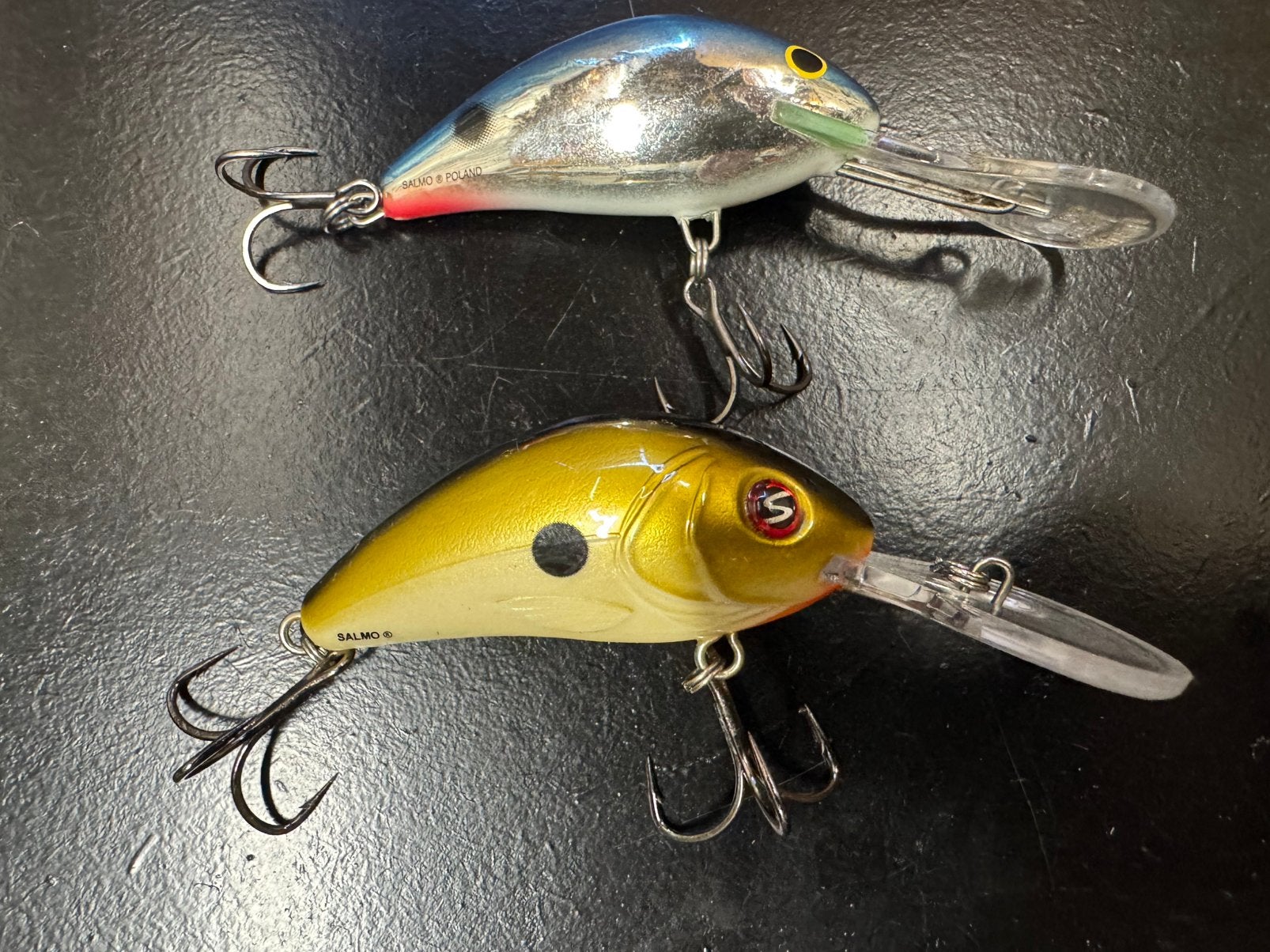 1x Salmo hornet floating 6 cm + 1x 6,5 cm (met ratel), Watersport en Boten, Ophalen of Verzenden, Zo goed als nieuw, Overige typen