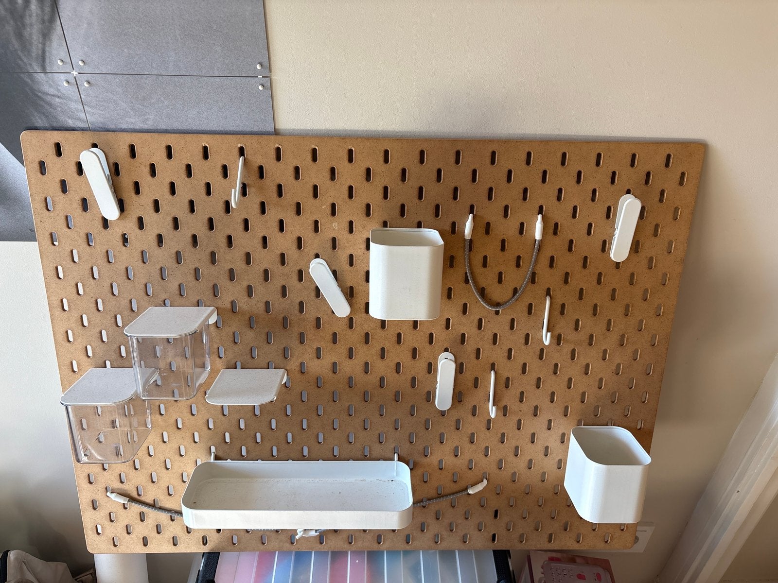 IKEA Skadis Pegboard met accessoires, Ophalen, Hout, Gebruikt, Scandinavisch