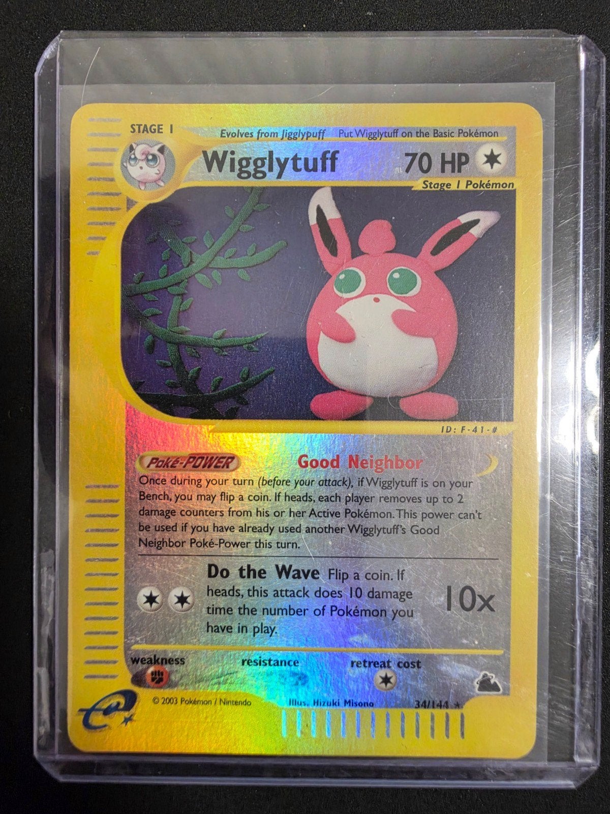 Wigglytuff 34/144 Skyridge Reverse Holo Pokémon Kaart, Ophalen of Verzenden