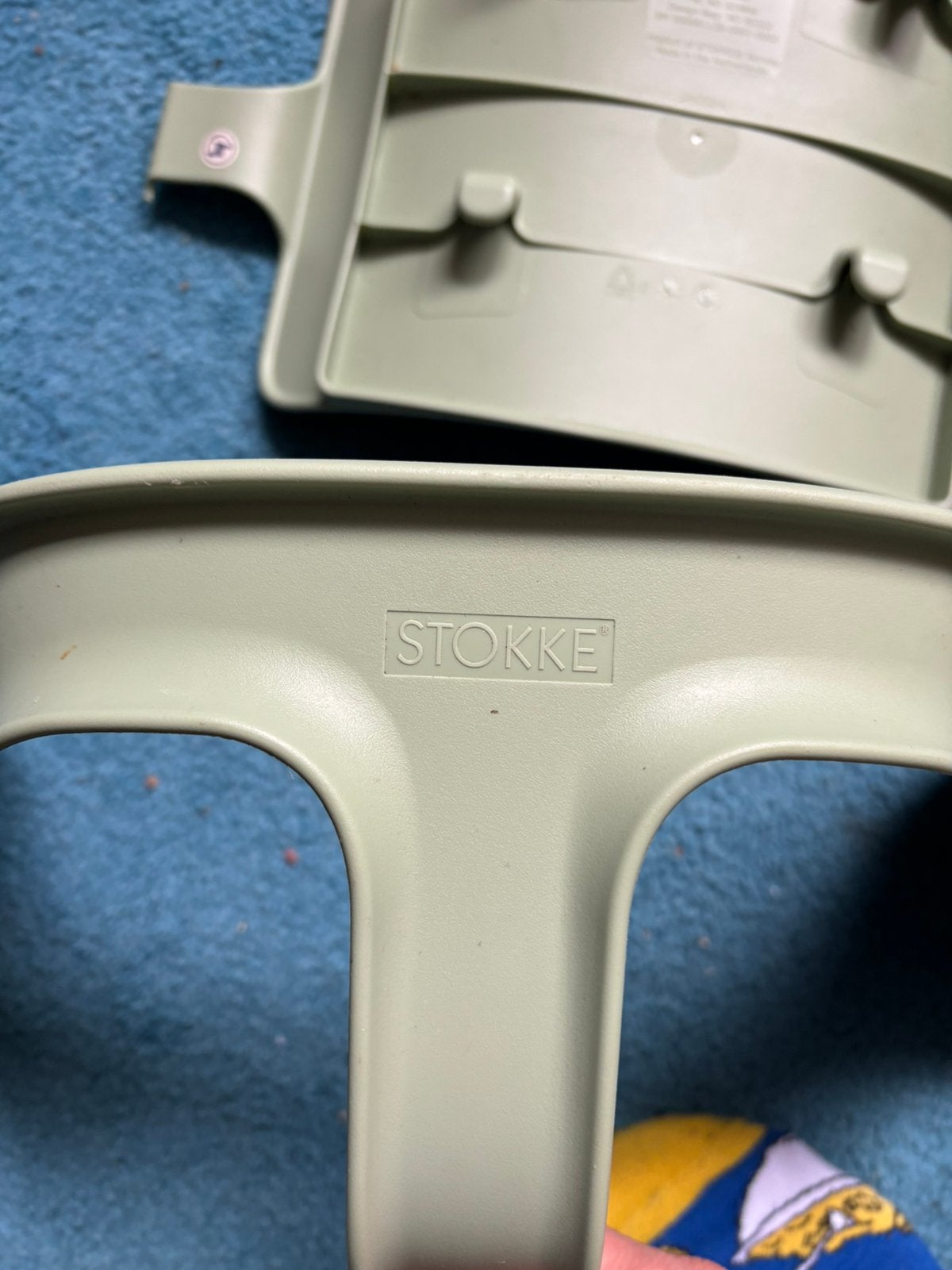 Stokke Tripp Trapp Babyset Moss Green, Kinderen en Baby's, Kinderstoelen, Ophalen of Verzenden, Gebruikt, Meegroeistoel, Stoelverkleiner