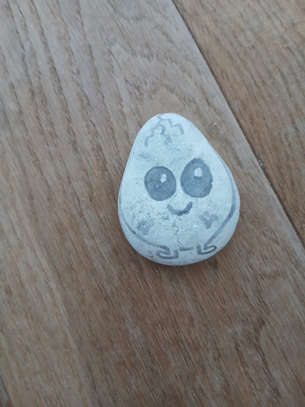 Handgeschilderde steen 'Broken Eggie', Hobby en Vrije tijd, Knutselen, Ophalen