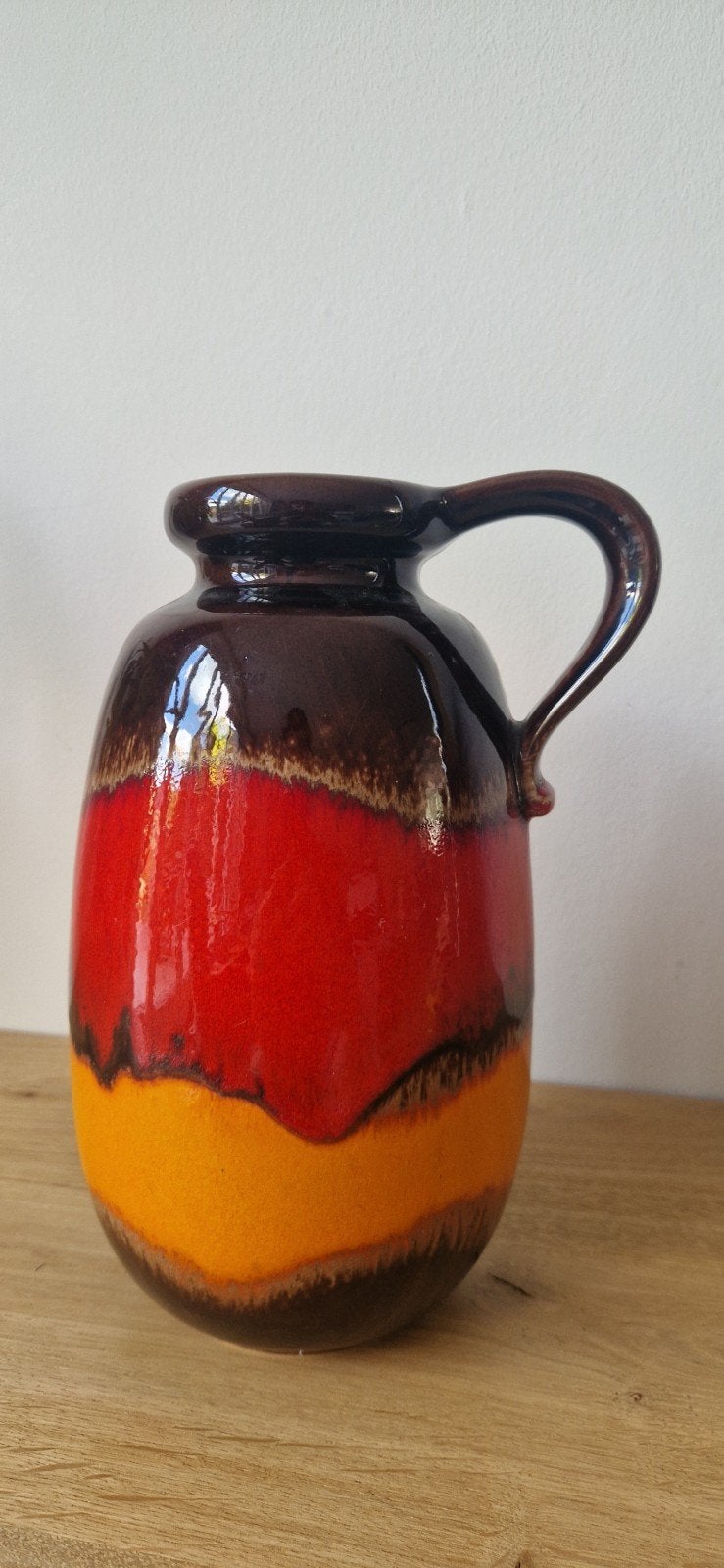 Vintage Scheurich Fat Lava Vaas 484-27 W.Germany, Antiek en Kunst, Ophalen of Verzenden