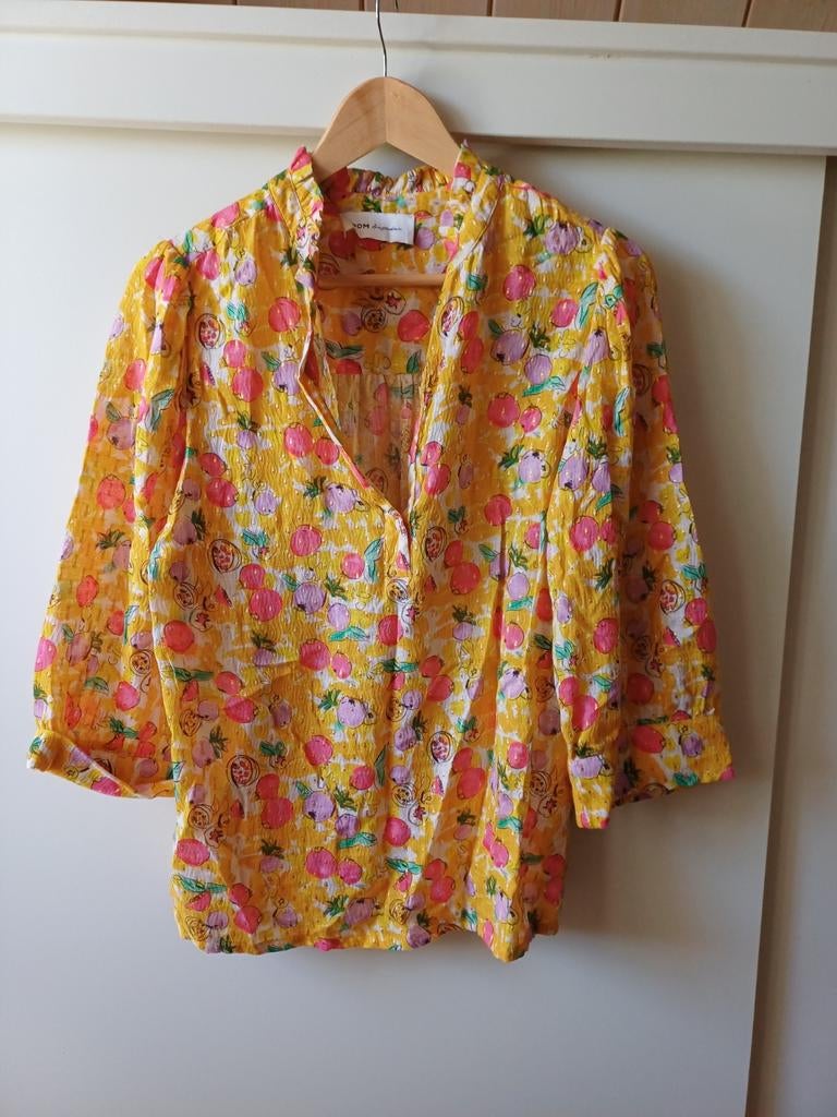 Pom Amsterdam blouse maat 40 pofmouw, Kleding | Dames, Maat 38/40 (M), Geel, Ophalen of Verzenden, Gedragen