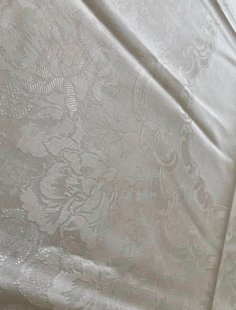 Damast off-white tafelkleed, Huis en Inrichting, Katoen, Overige kleuren, Nieuw, Ophalen of Verzenden