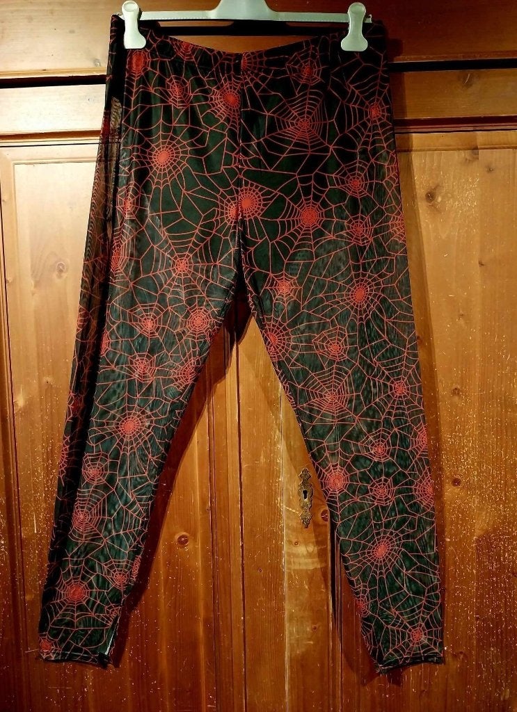 stoere gothic legging spiderweb 48-50, Kleding | Dames, Zwart, Nieuw, Ophalen of Verzenden, Legging