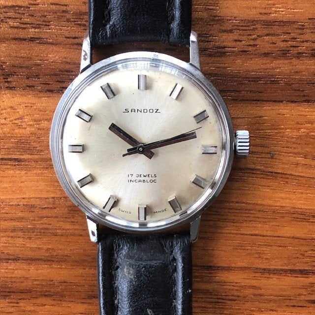 Sandoz horloge, Overige merken, Staal, Polshorloge, Ophalen of Verzenden