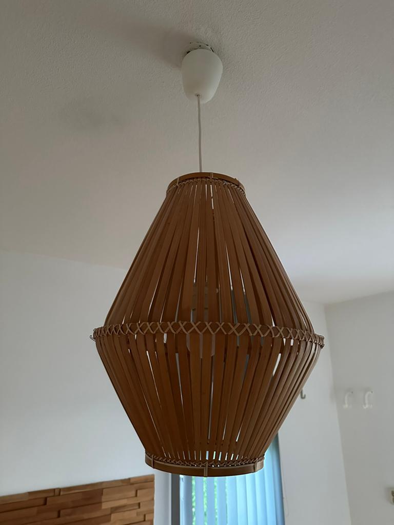 Slaapkamer lamp riet, Huis en Inrichting, Lampen | Kroonluchters, Ophalen, Zo goed als nieuw