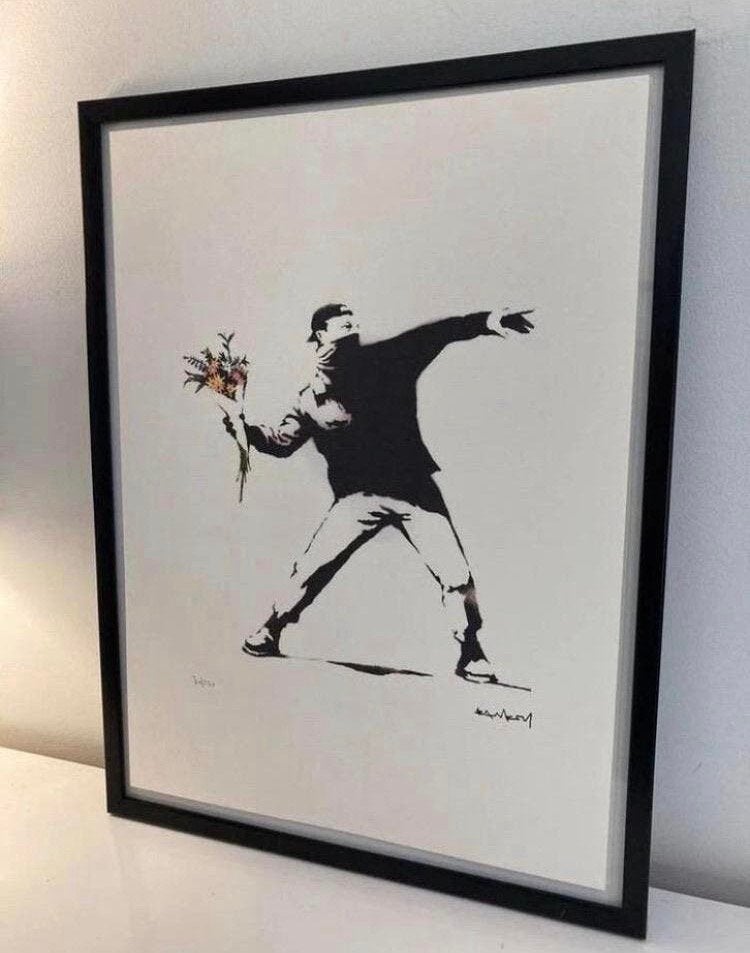 BANKSY : lithografie met certificaat, Antiek en Kunst, Ophalen of Verzenden