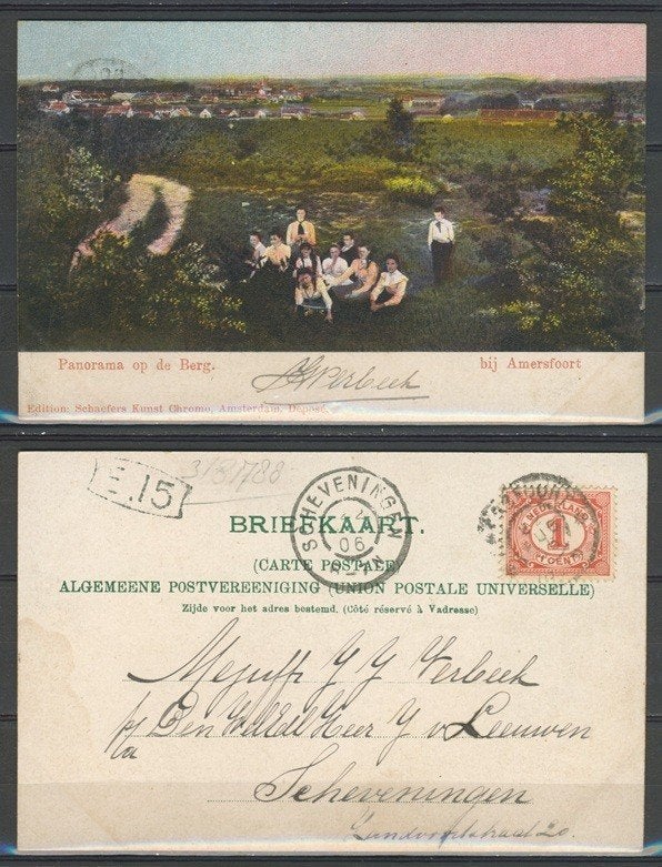 Amersfoort 1906 op de Berg Ansichtkaart m-149 jdu, Verzenden, Voor 1920, Gelopen, Utrecht
