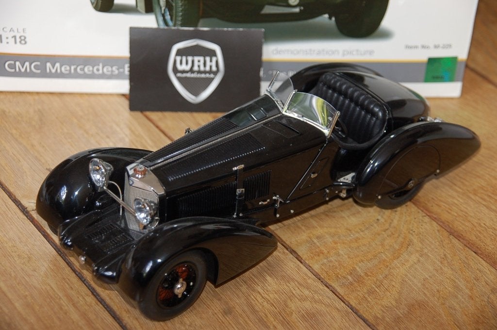 1:18 MERCEDES SSK TROSSI Black prince CMC M-225 WRH, Verzenden, Zo goed als nieuw, Auto, Overige merken