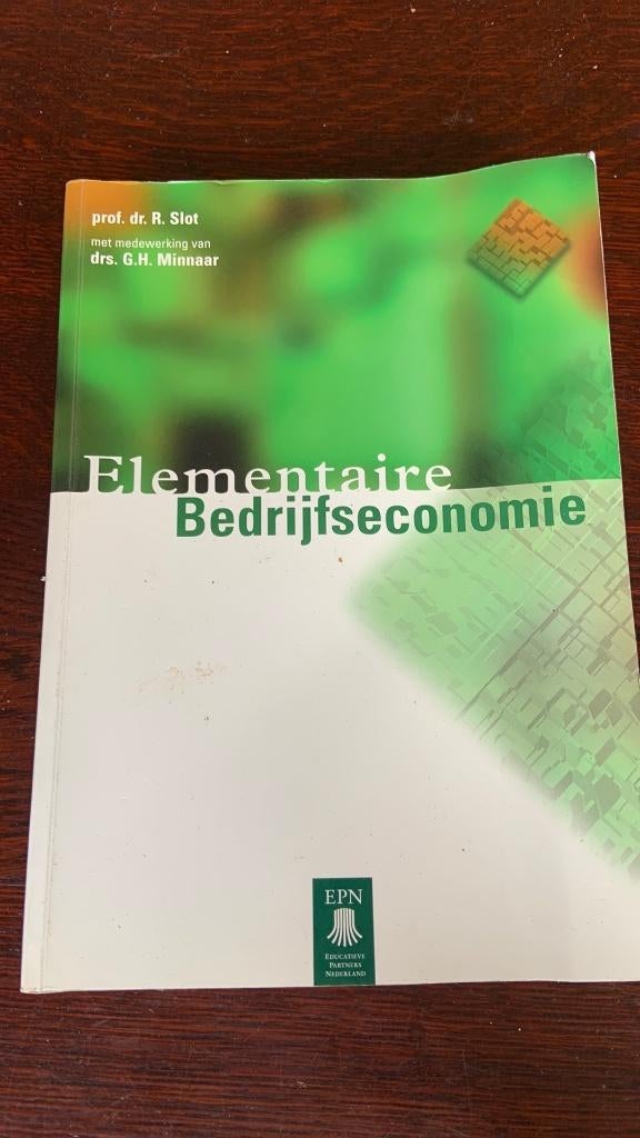R. Slot - elementaire bedrijfseconomie, Boeken, Ophalen of Verzenden, Alpha, Zo goed als nieuw, HBO