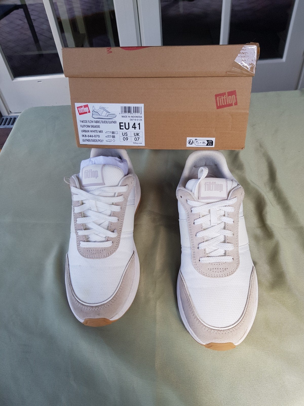 Fitflop F-Mode Low Fabric/Suede/Leather Sneakers EU 41, Wit, Nieuw, Ophalen of Verzenden, Sneakers of Gympen