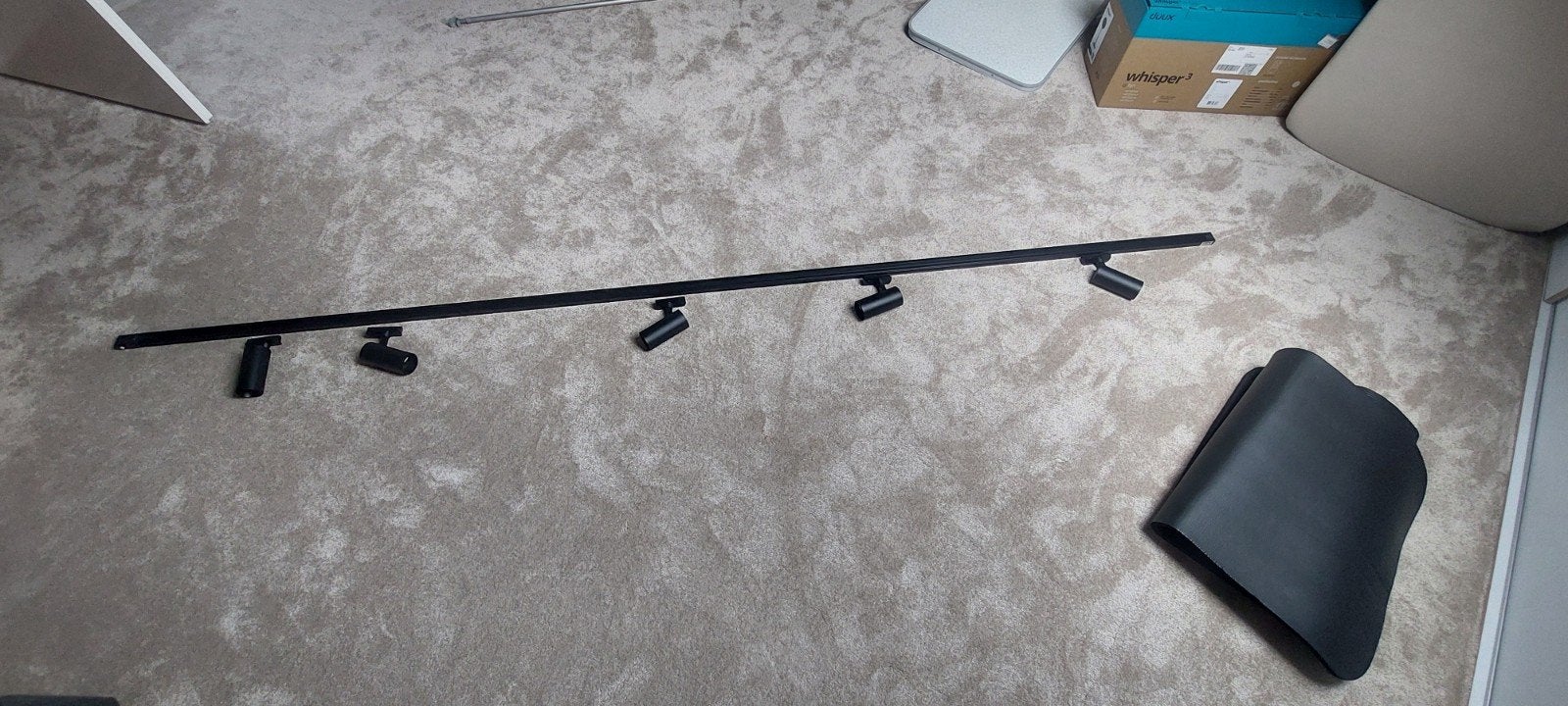 Spanningsrail 1 fase zwart 3meter, Ophalen of Verzenden, Zo goed als nieuw, Metaal, Minder dan 100 cm