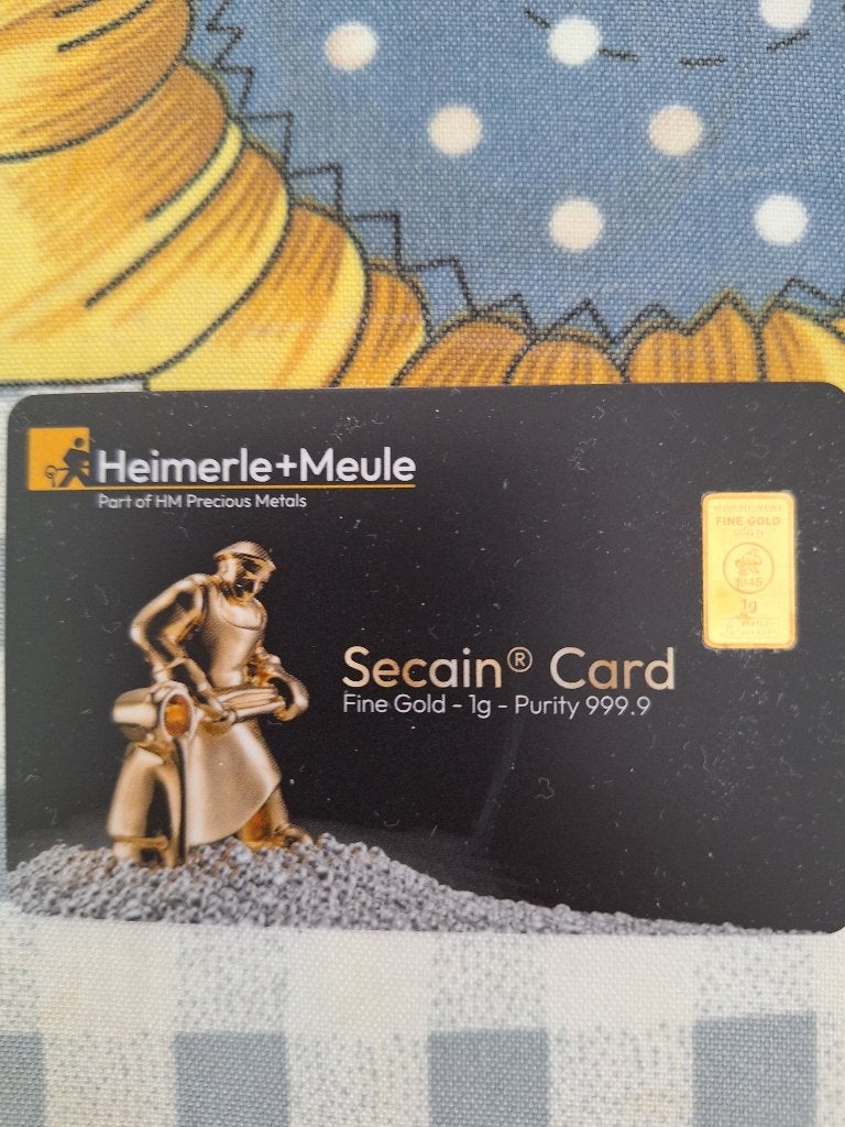 FRANKRIJK GOUDBAAR 1GRAM HEIMELER-MEULE 999,9/1000%, Ophalen of Verzenden, Goud