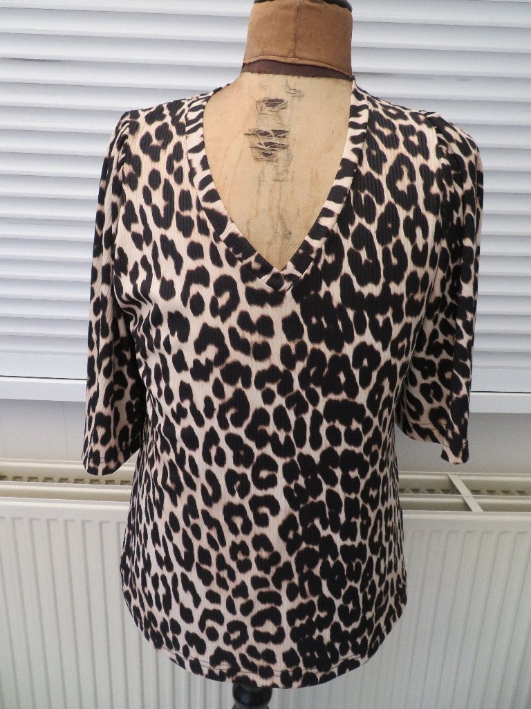 Dames blouse Shoeby maat XL nieuw Panter look., Bruin, Maat 46/48 (XL) of groter, Nieuw, Ophalen of Verzenden