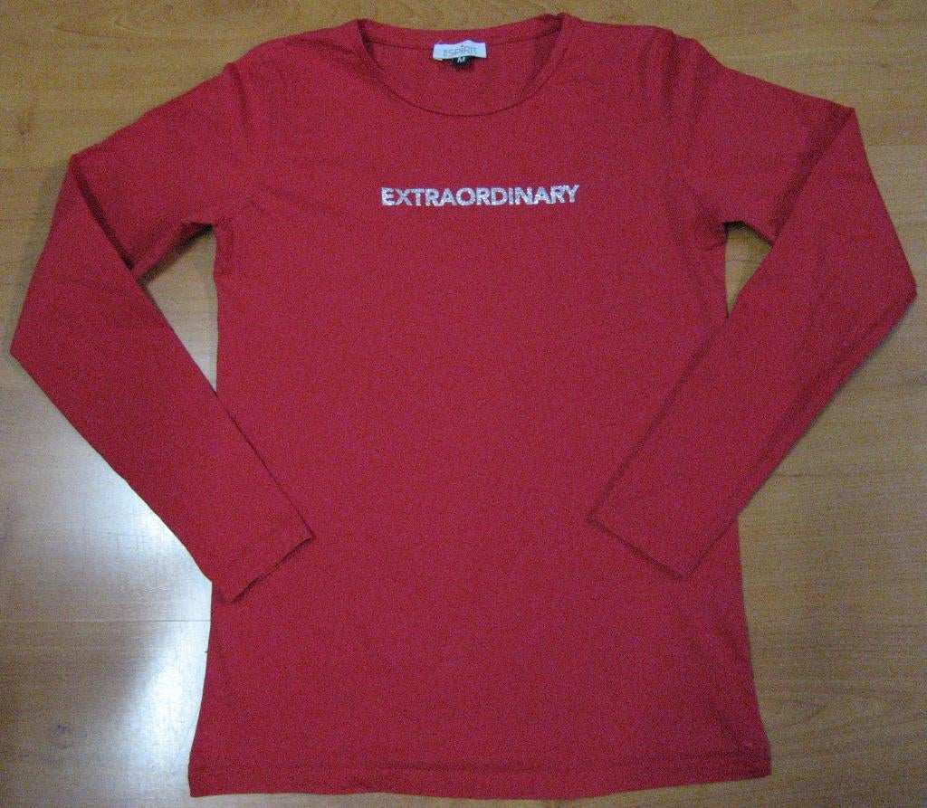 Rode longsleeve extraordinary True spirit M, Maat 38/40 (M), Ophalen of Verzenden, Lange mouw, Rood