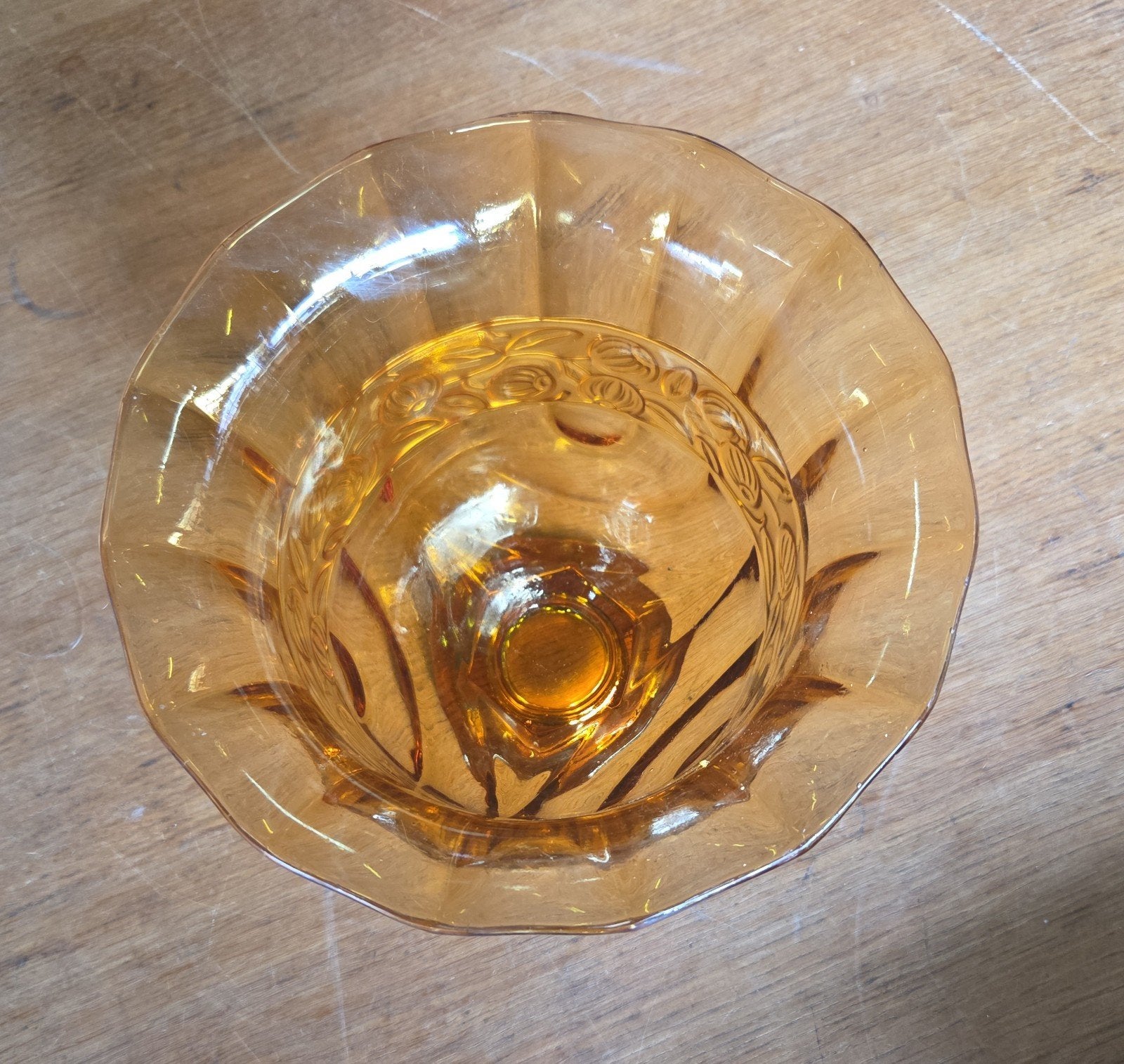 Art deco Josef Inwald amber kleurige vaas, Ophalen of Verzenden