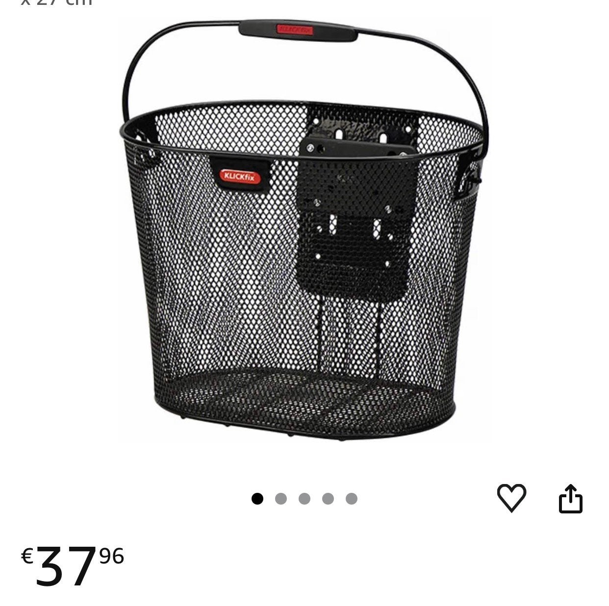 Nieuwe Klickfix fietsmand., Ophalen, Nieuw, Fietsmand