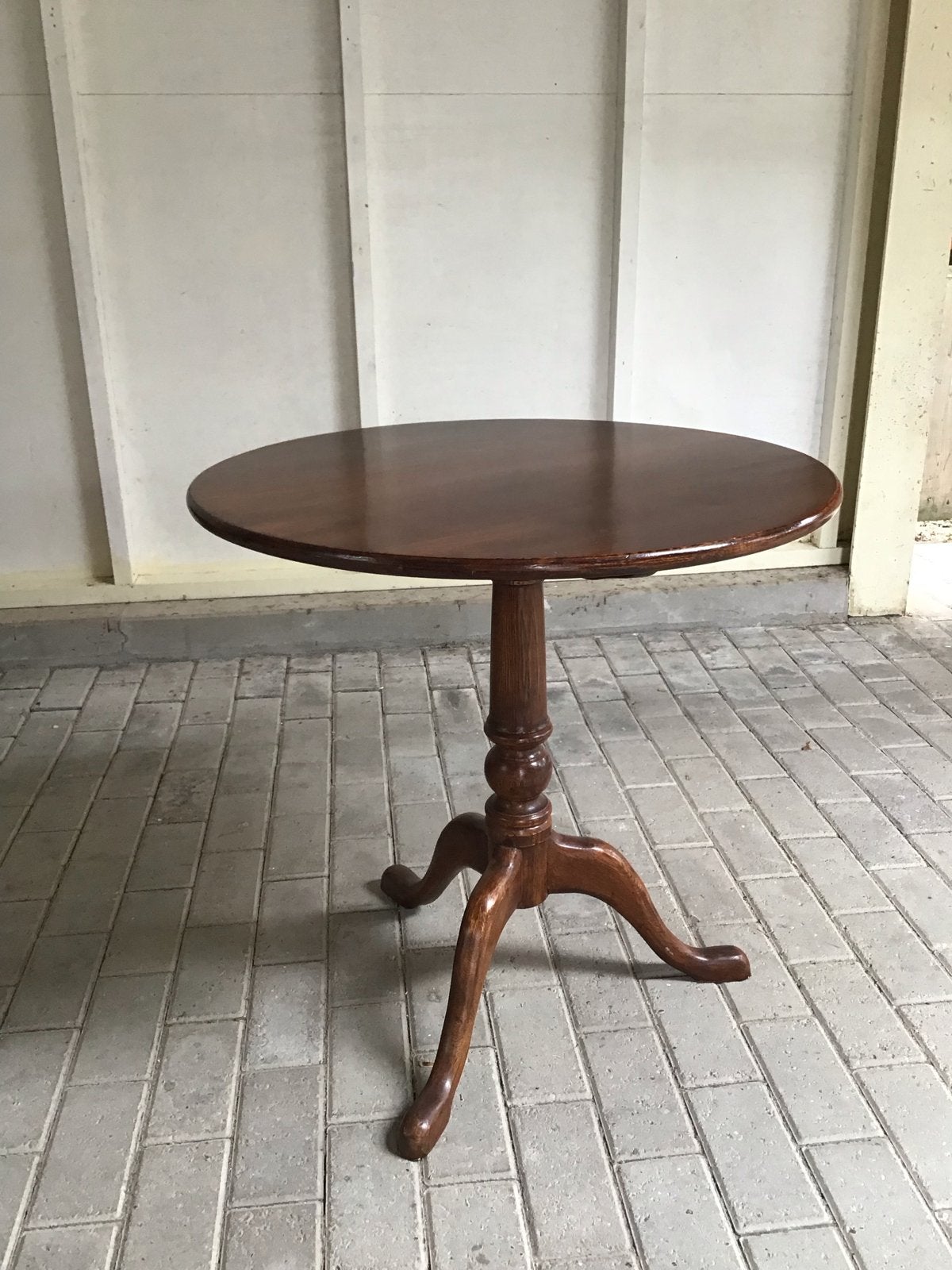 twee  klaptafels, diameter 90 cm en 75 cm, Antiek en Kunst, Ophalen
