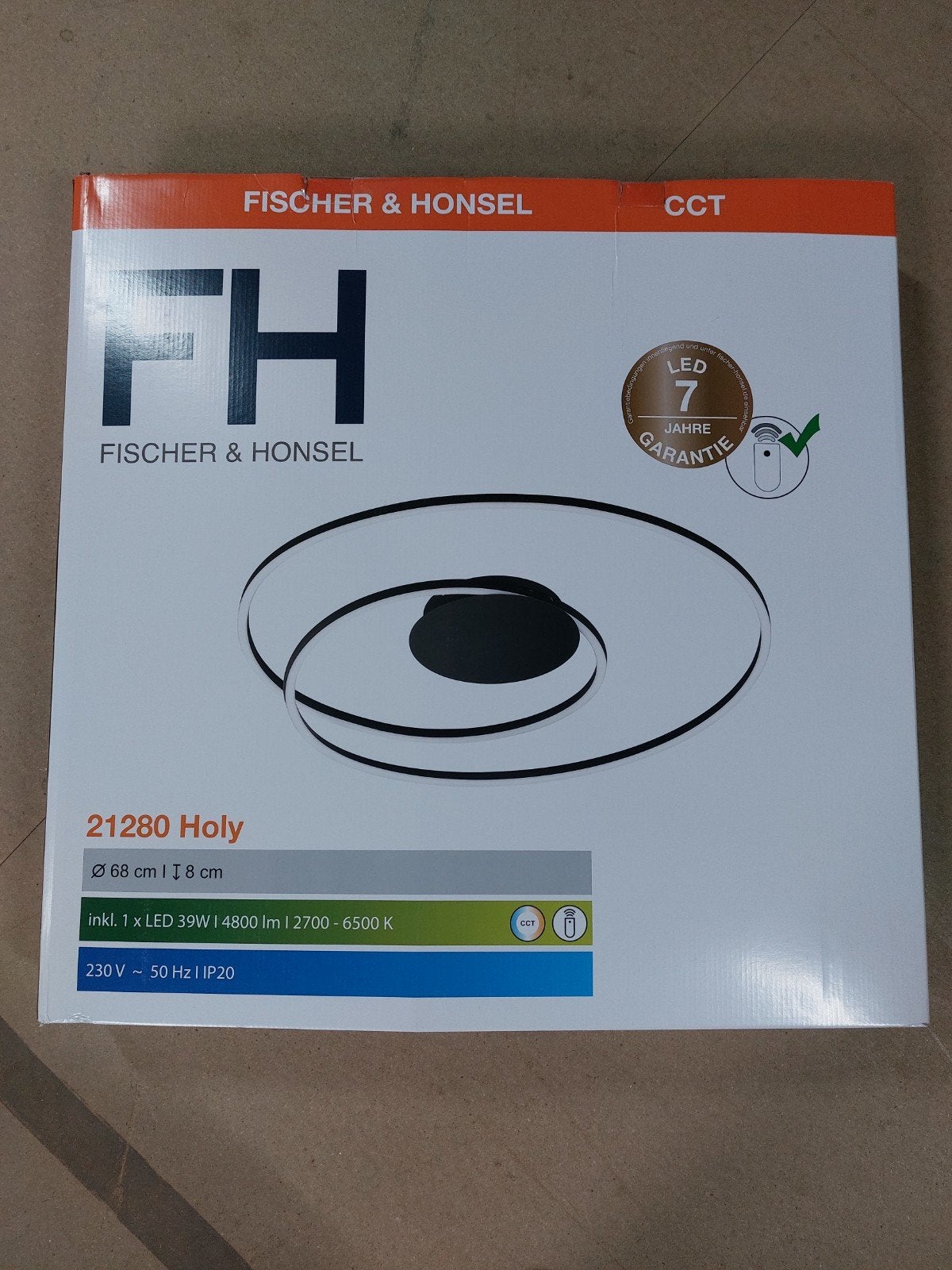 plafondlamp fisher&honsel, Modern, Zwart, Nieuw, LED