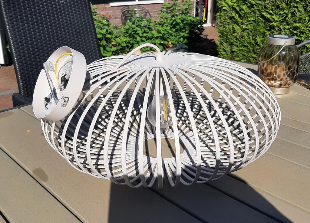 Nora Hanglamp metaal  Beige, Ophalen, Zo goed als nieuw, Metaal, Minder dan 50 cm