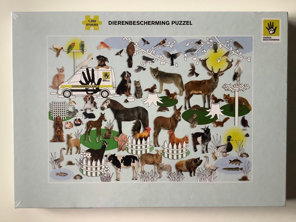 NIEUW puzzel 1000 Dierenbescherming GESEALED dierenambulance, Ophalen of Verzenden, 500 t/m 1500 stukjes, Nieuw, Legpuzzel