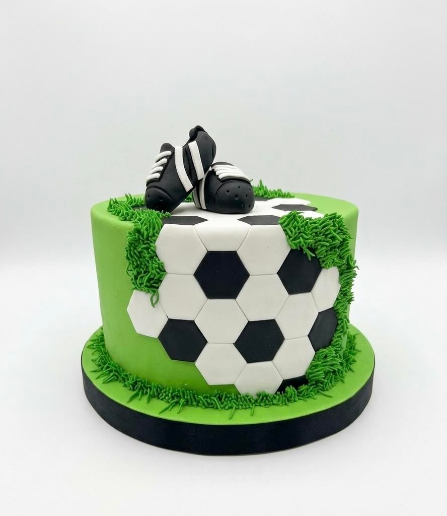 Voetbaltaart Decoratie Set - Schoen en Bal, Hobby en Vrije tijd, Taarten en Cupcakes maken, Ophalen of Verzenden, Nieuw, Taarten of Cupcakes