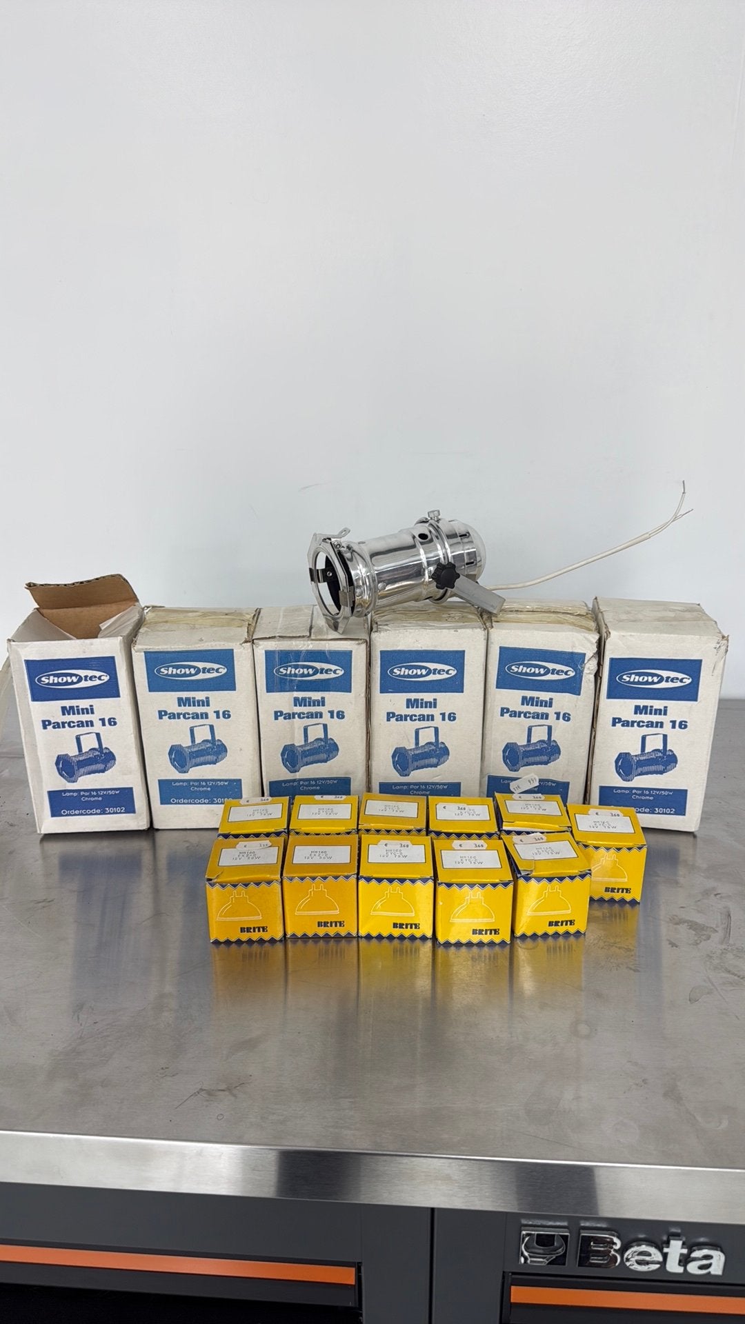 6x Showtec par 16 long met 11 lampen, ', Showtec, Nieuw, Ophalen of Verzenden